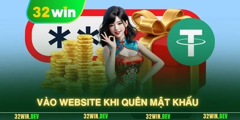 Vào website khi quên mật khẩu